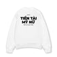 Áo Sweater Nỉ Hai Da Tiền Tài Mỹ Nữ