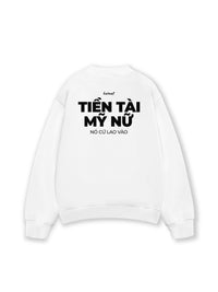 Áo Sweater Nỉ Hai Da Tiền Tài Mỹ Nữ
