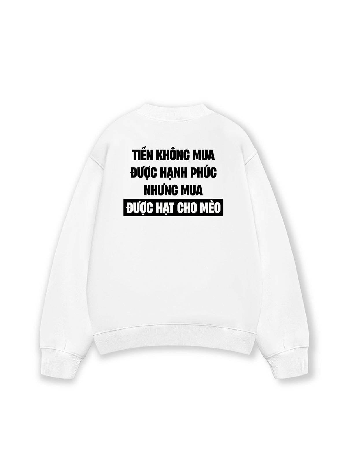 Áo Sweater Nỉ Hai Da Tiền Mua Được Hạt Cho Mèo