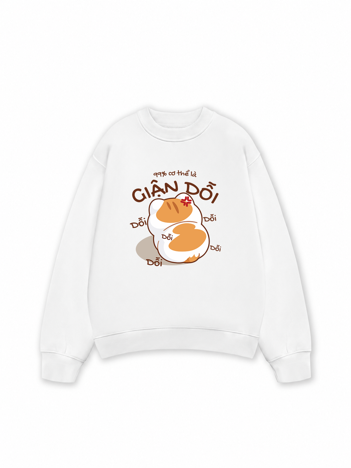 Áo Sweater Nỉ Hai Da 99% Cơ Thể Là Giận Dỗi