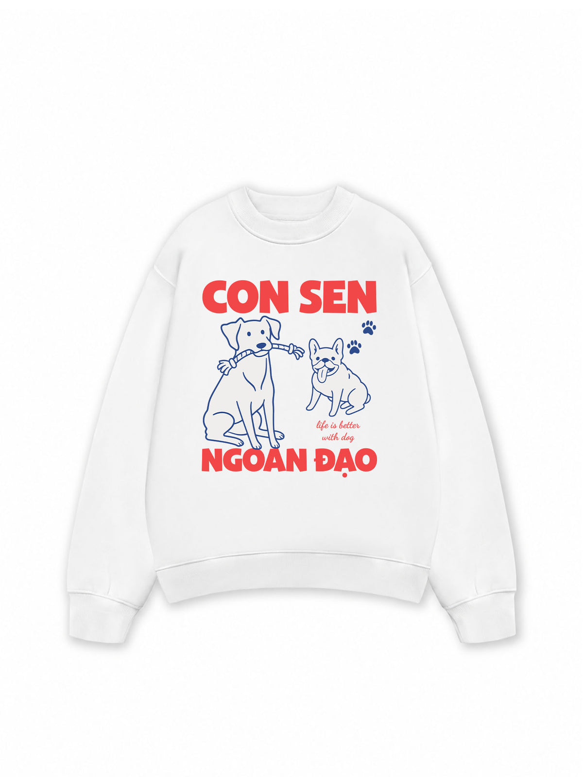Áo Sweater Nỉ Hai Da Con Sen Ngoan Đạo Chó