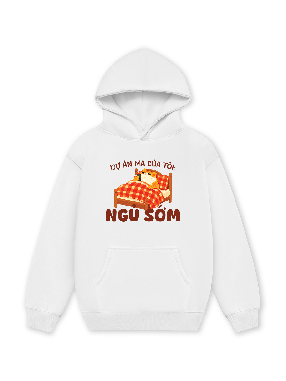 Áo Hoodie Nỉ Hai Da Dự Án Ma Của Tôi Ngủ Sớm