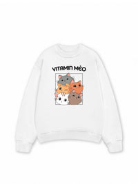 Áo Sweater Nỉ Hai Da Vitamin Mèo