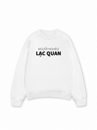 Áo Sweater Nỉ Hai Da Người Nghèo Lạc Quan