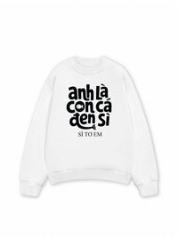 Áo Sweater Nỉ Hai Da Cá Đen Xì