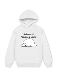 Áo Hoodie Nỉ Hai Da Đã Nằm Xuống Rồi Mà Bụng Vẫn Cao Hơn Ngực
