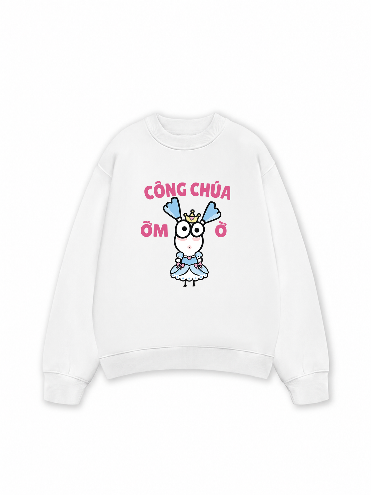 Áo Sweater Nỉ Hai Da Công Chúa Ỡm Ờ