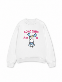 Áo Sweater Nỉ Hai Da Công Chúa Ỡm Ờ