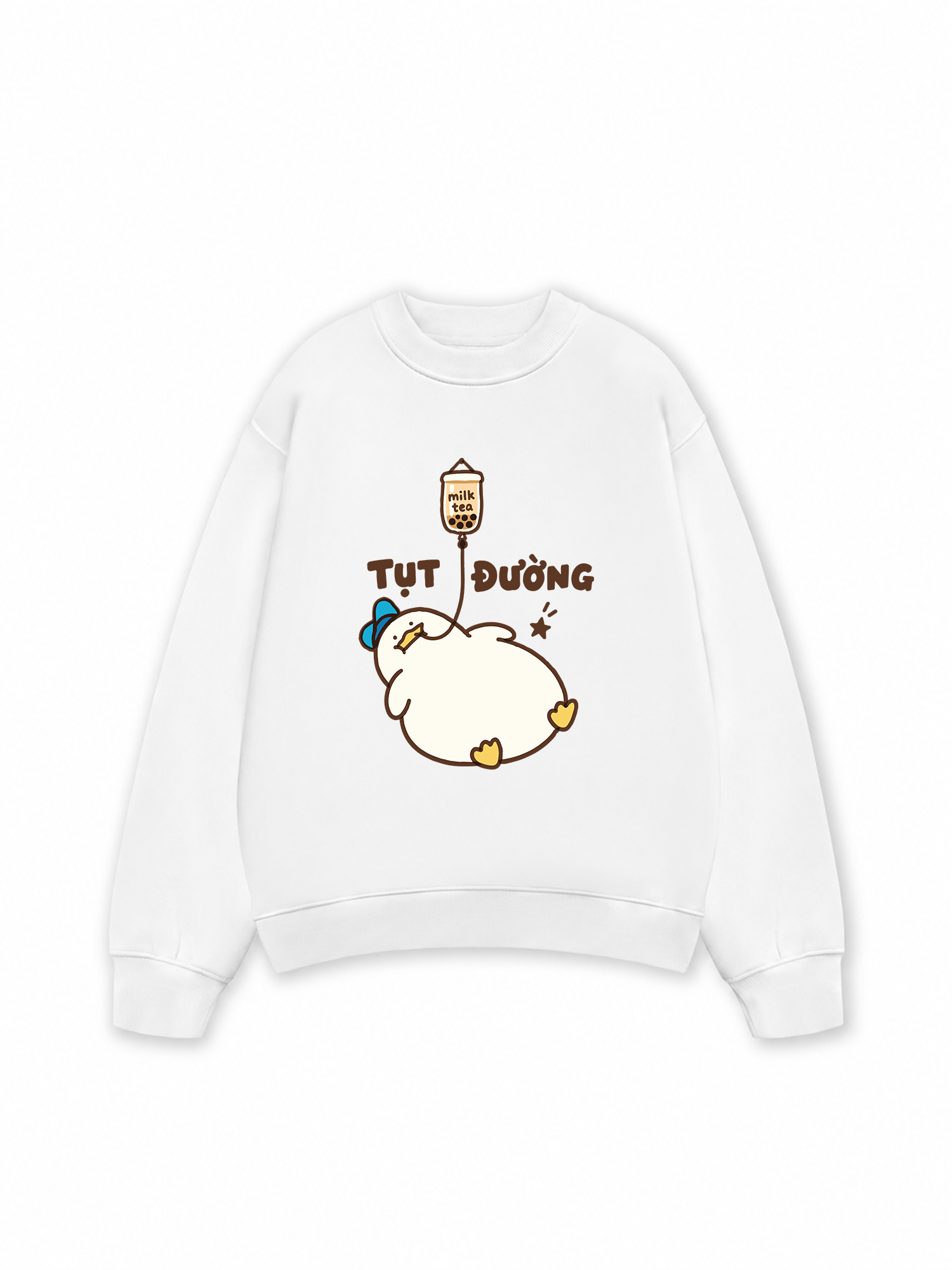 Áo Sweater Nỉ Hai Da Tụt Đường