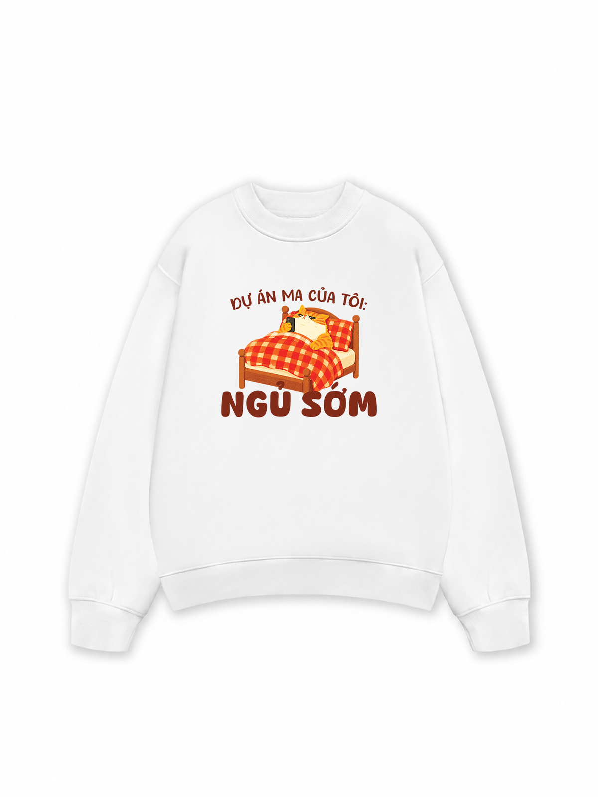 Áo Sweater Nỉ Hai Da Dự Án Ma Của Tôi Ngủ Sớm