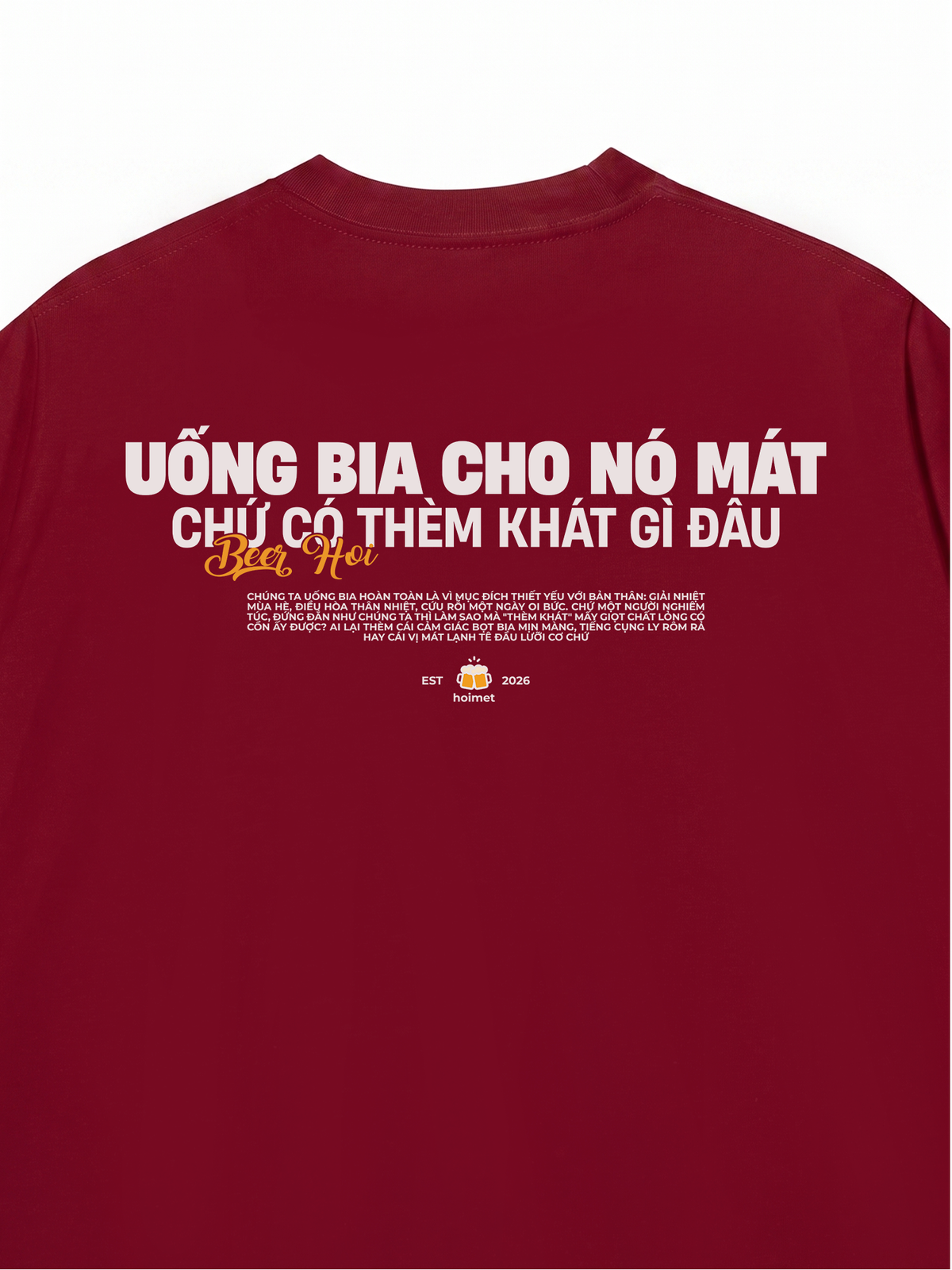 Áo Thun Relaxed Fit Uống Bia Cho Mát