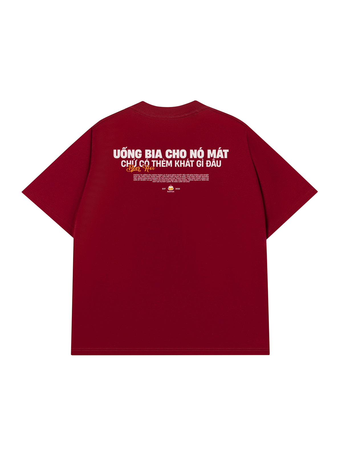 Áo Thun Relaxed Fit Uống Bia Cho Mát