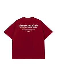 Áo Thun Relaxed Fit Uống Bia Cho Mát