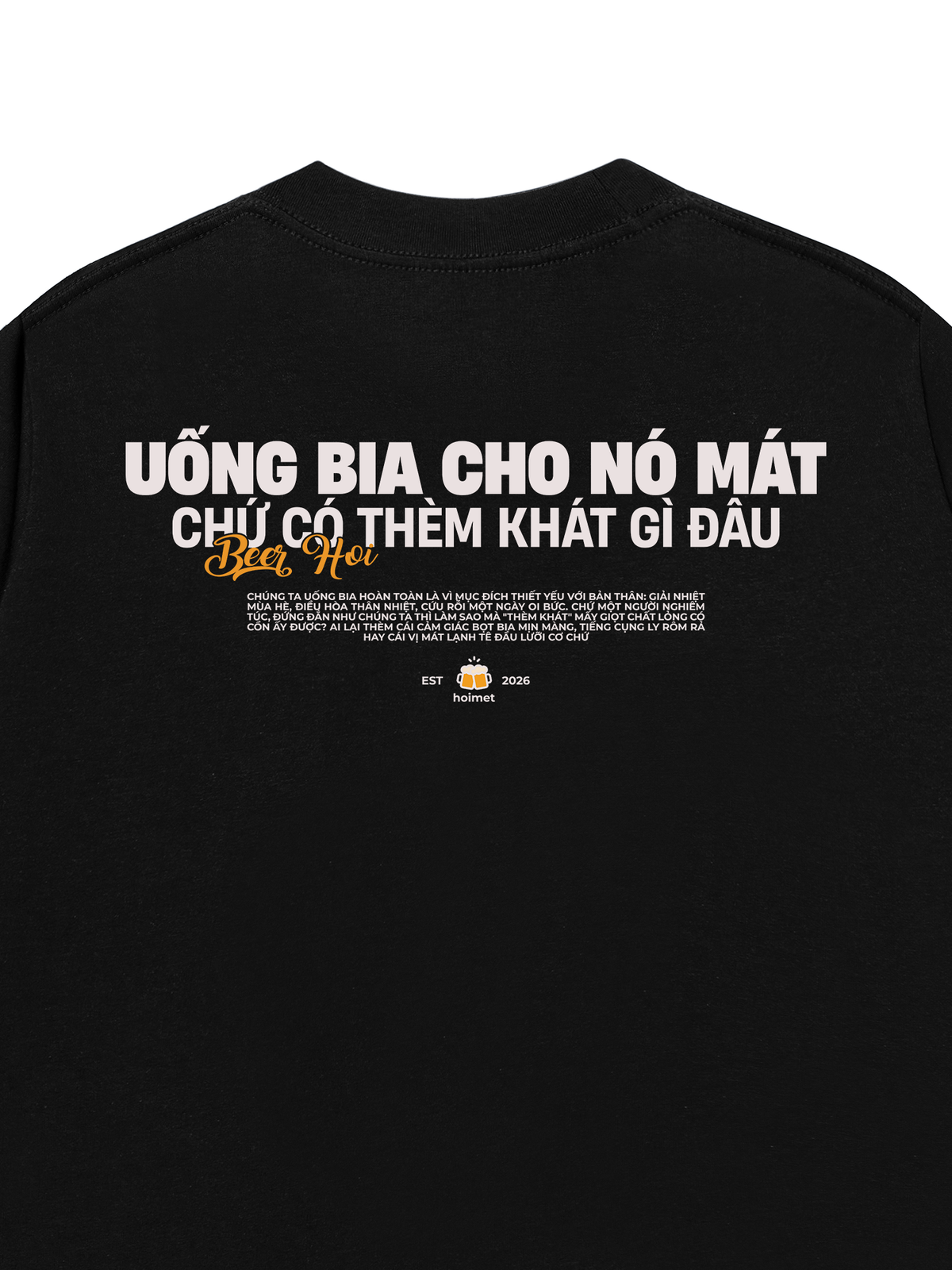 Áo Thun Relaxed Fit Uống Bia Cho Mát