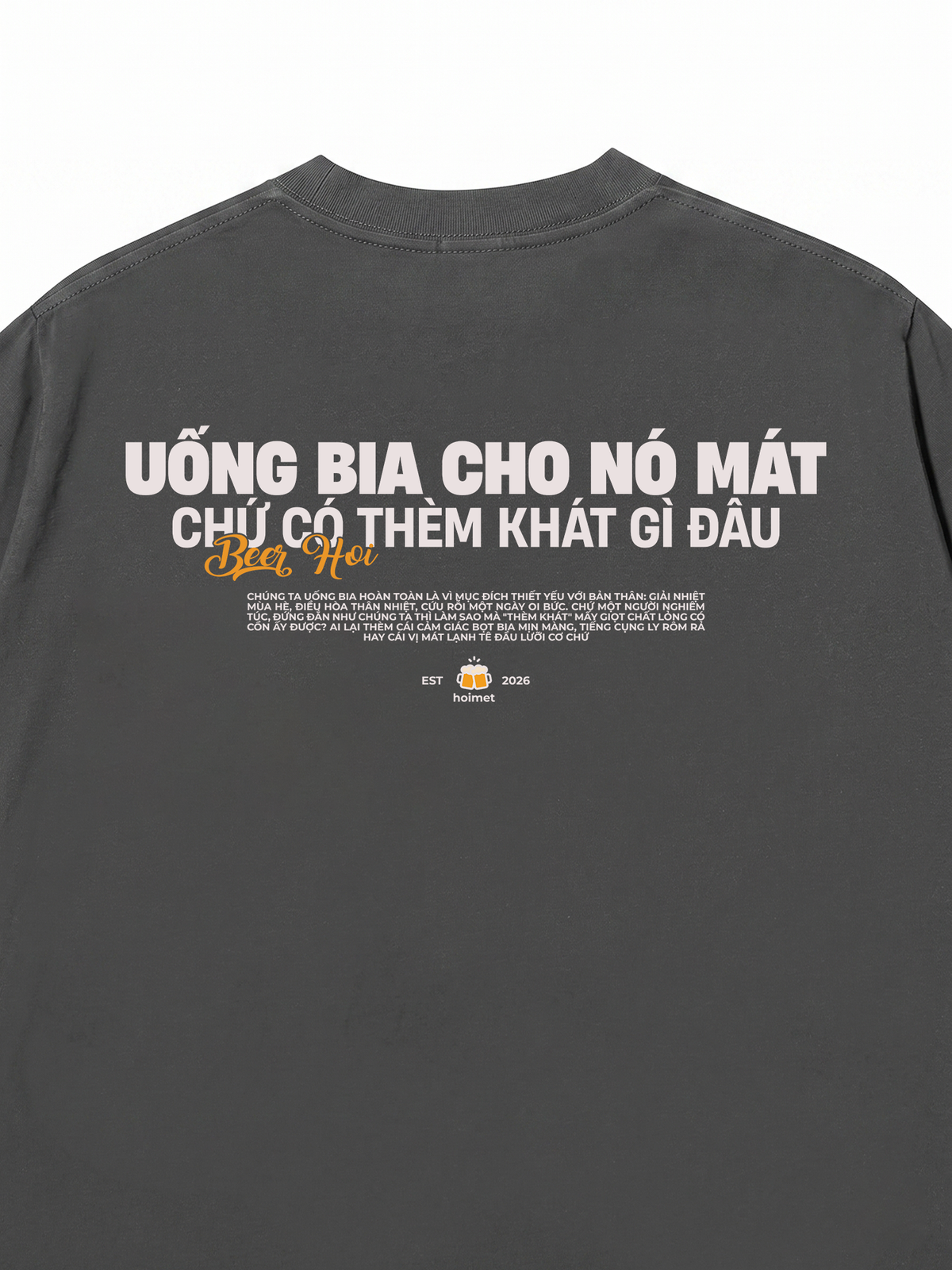 Áo Thun Relaxed Fit Uống Bia Cho Mát