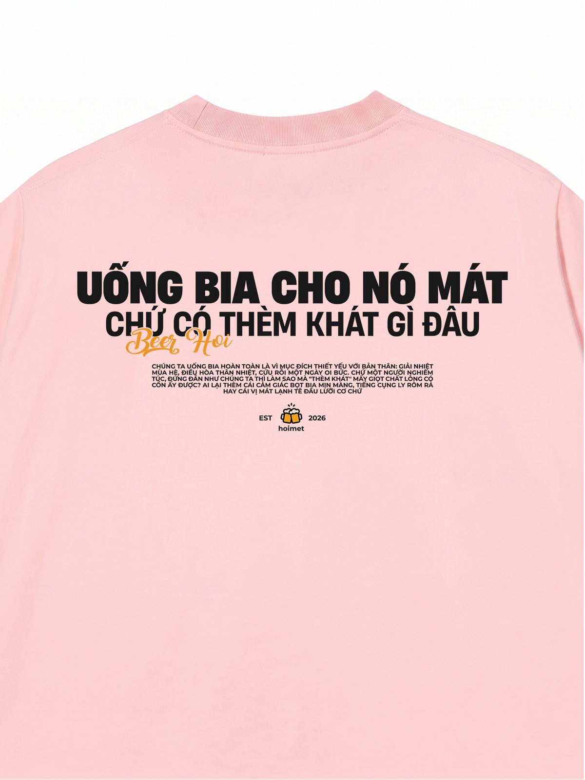 Áo Thun Relaxed Fit Uống Bia Cho Mát