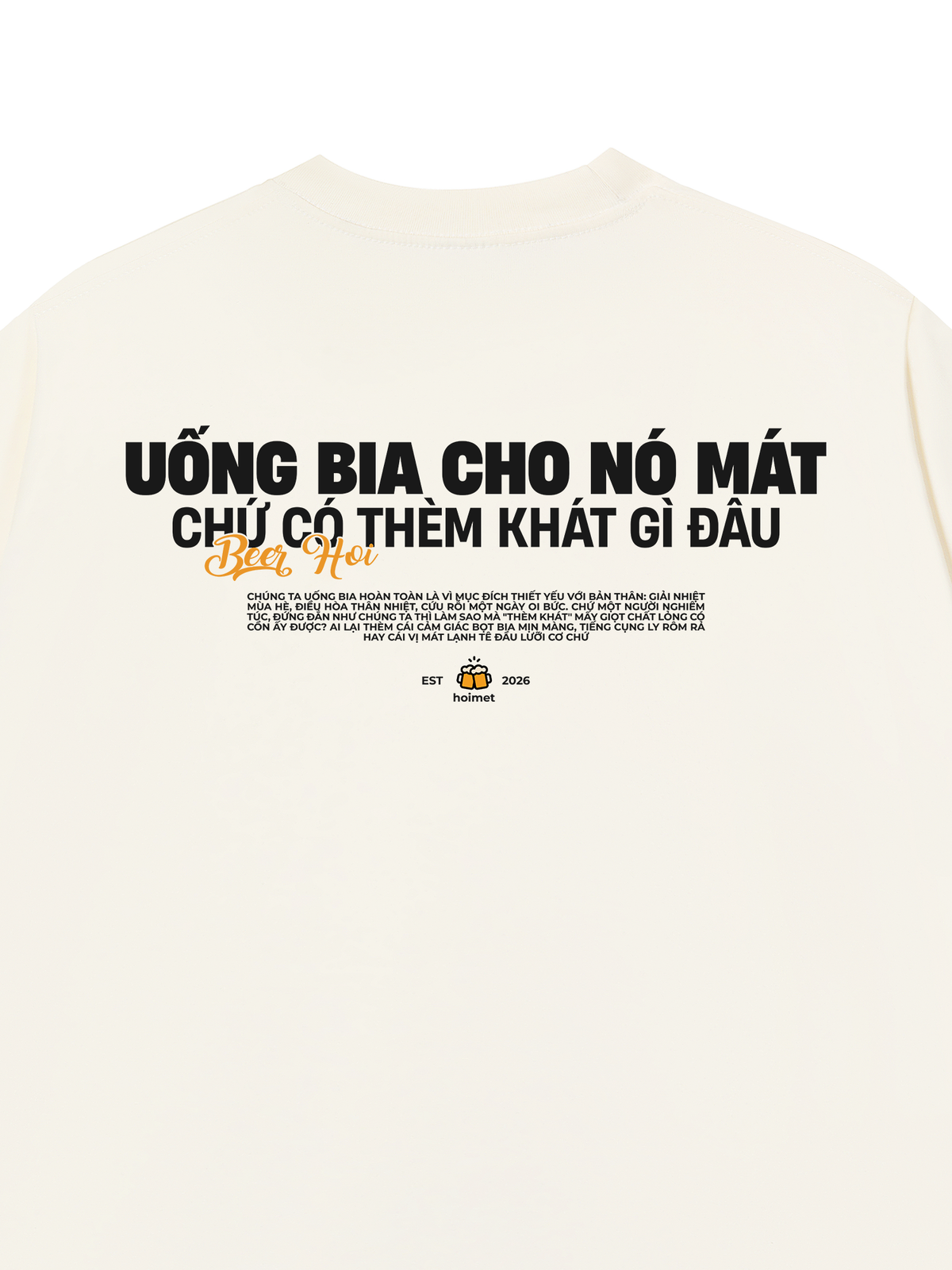 Áo Thun Relaxed Fit Uống Bia Cho Mát