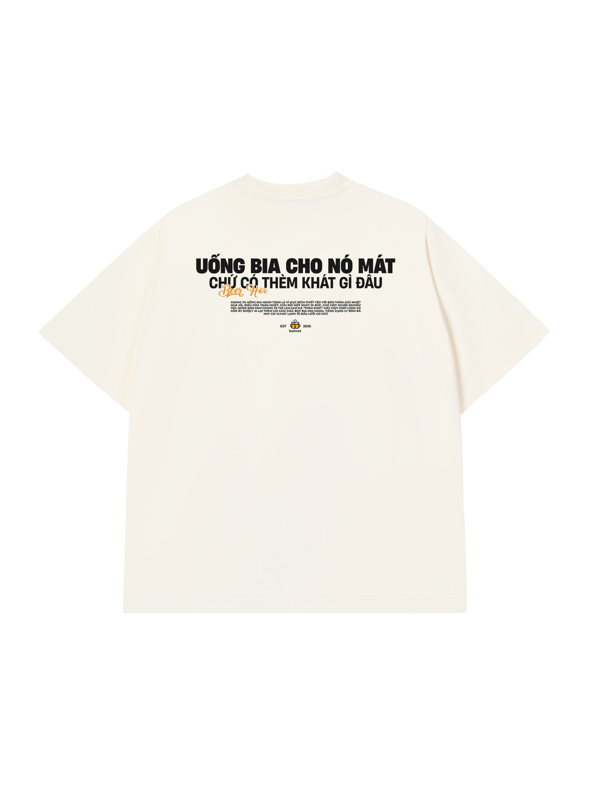 Áo Thun Relaxed Fit Uống Bia Cho Mát