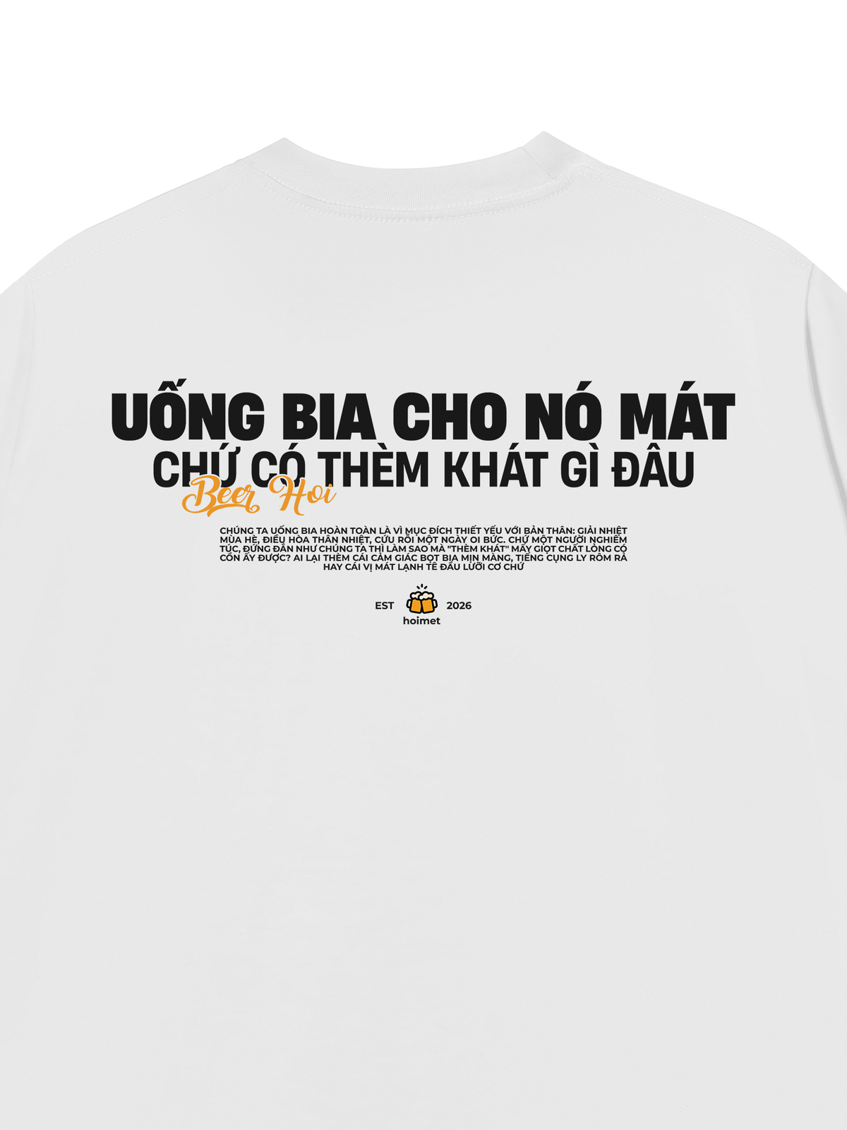 Áo Thun Relaxed Fit Uống Bia Cho Mát