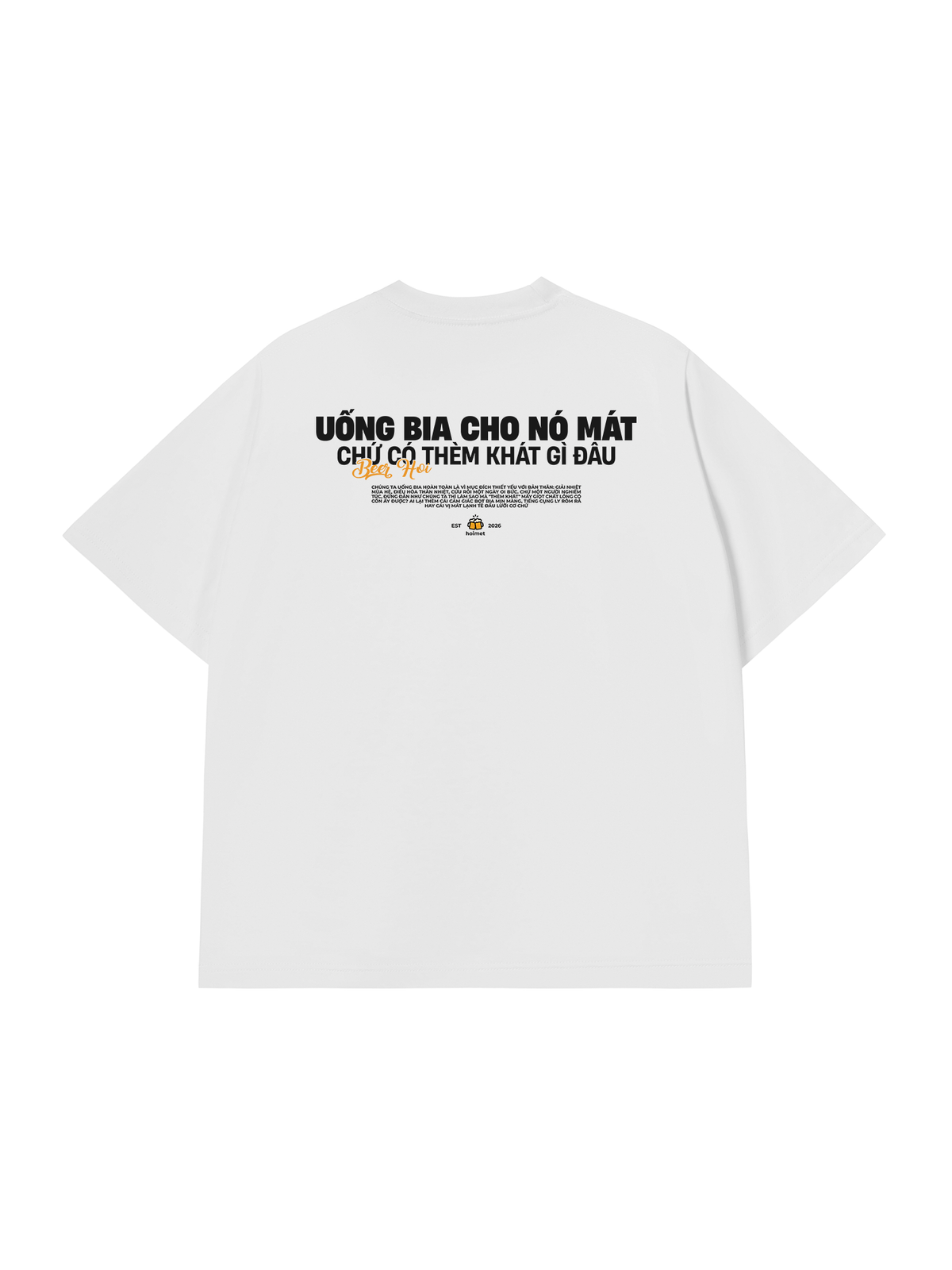 Áo Thun Relaxed Fit Uống Bia Cho Mát