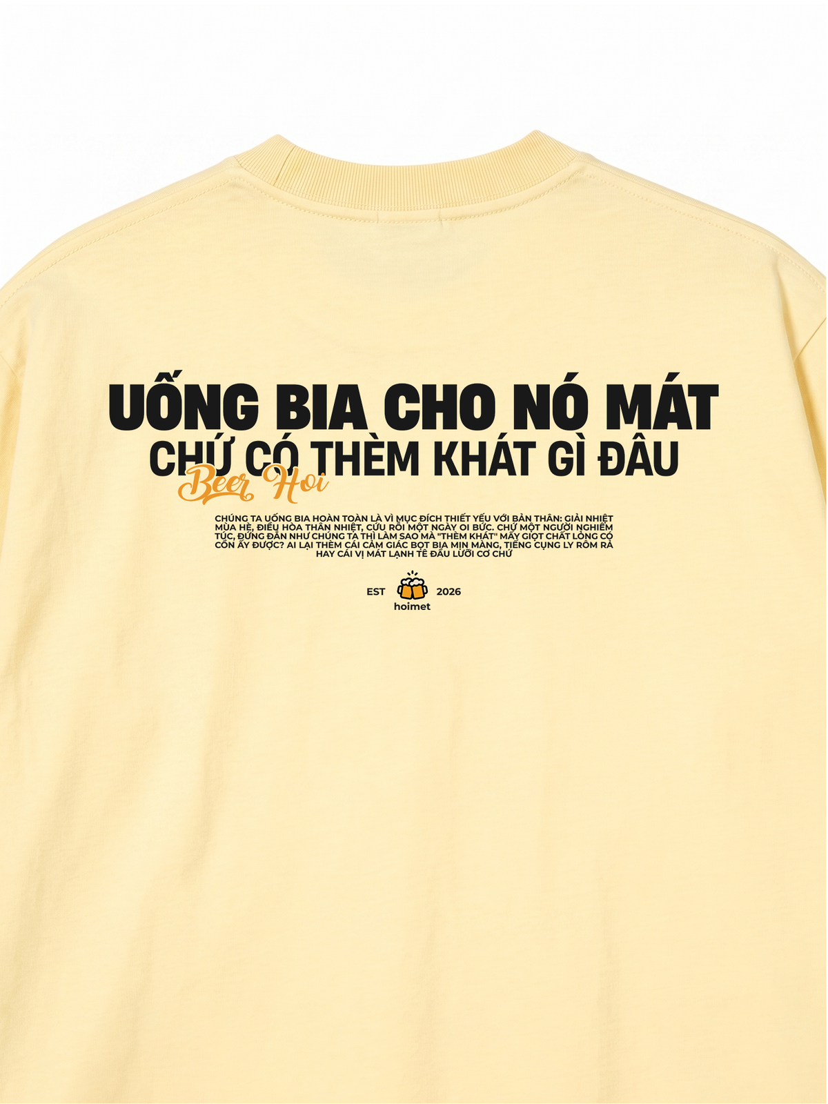 Áo Thun Relaxed Fit Uống Bia Cho Mát