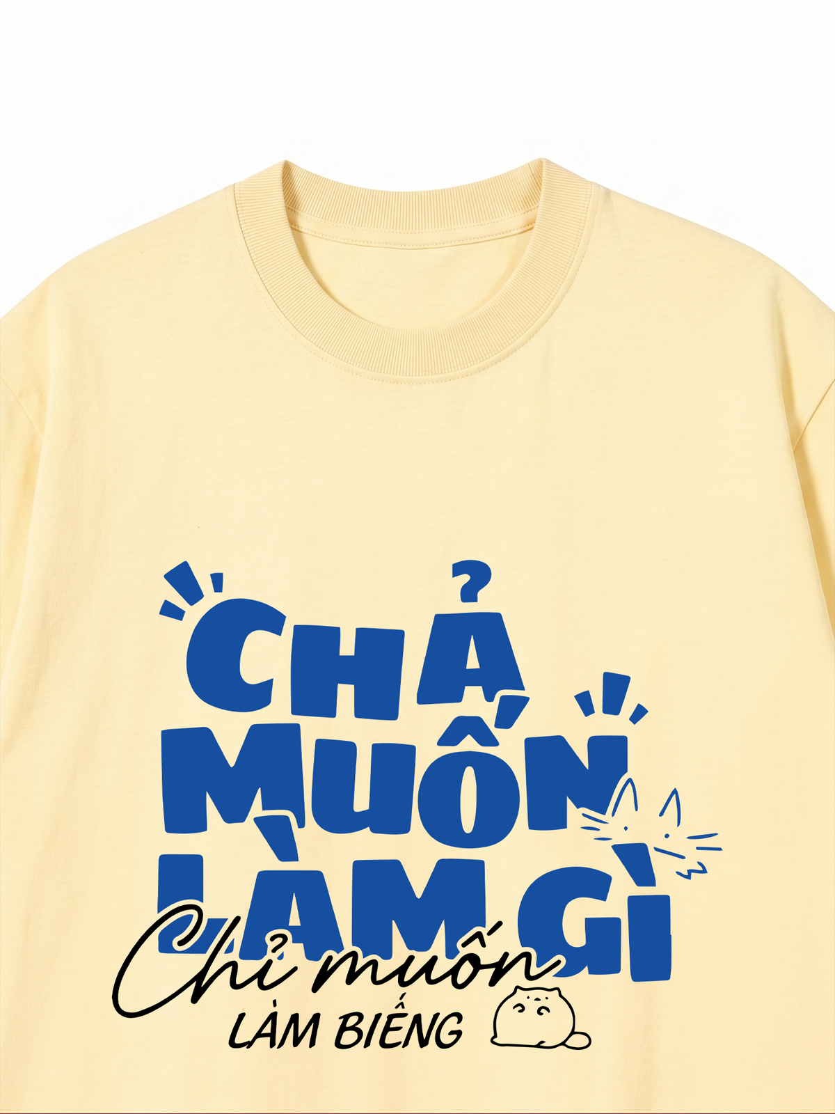 Áo Thun Relaxed Fit Chả Muốn Làm Gì