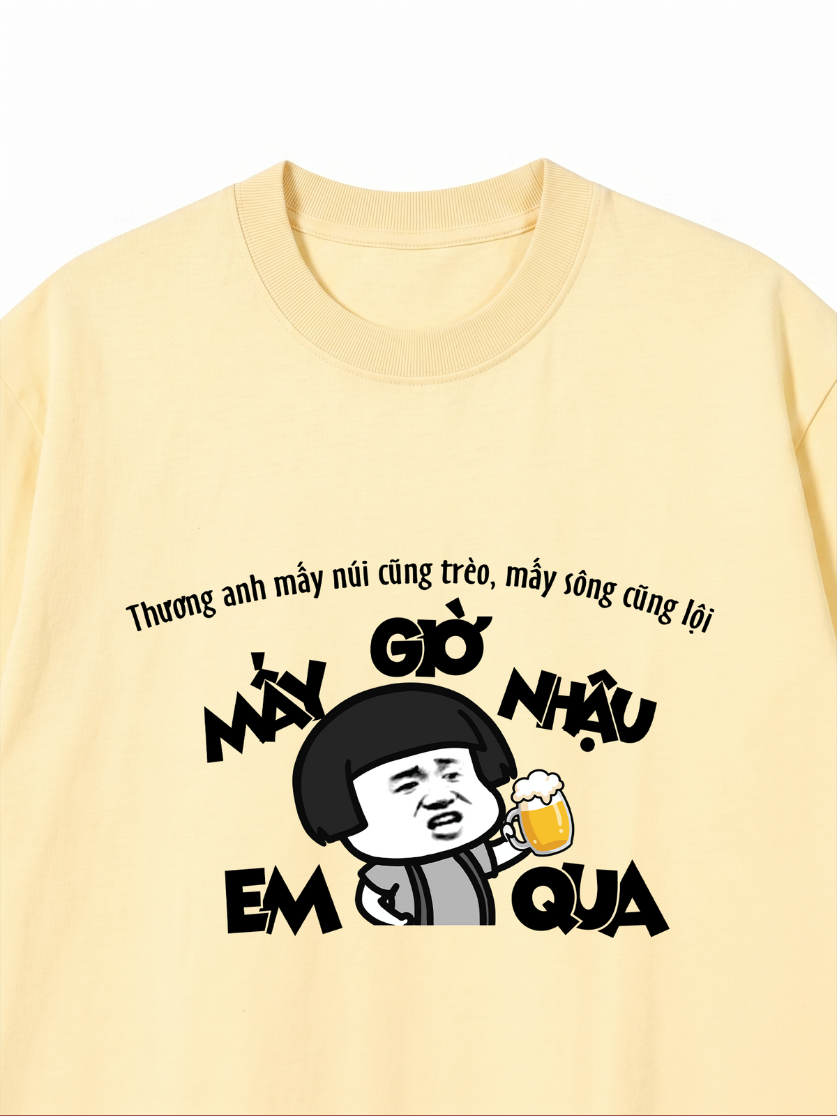 Áo Thun Relaxed Fit Thương Anh Mấy Núi Cũng Trèo