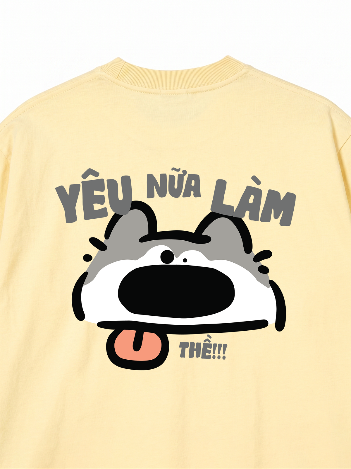 Áo Thun Relaxed Fit Yêu Nữa Làm Chó