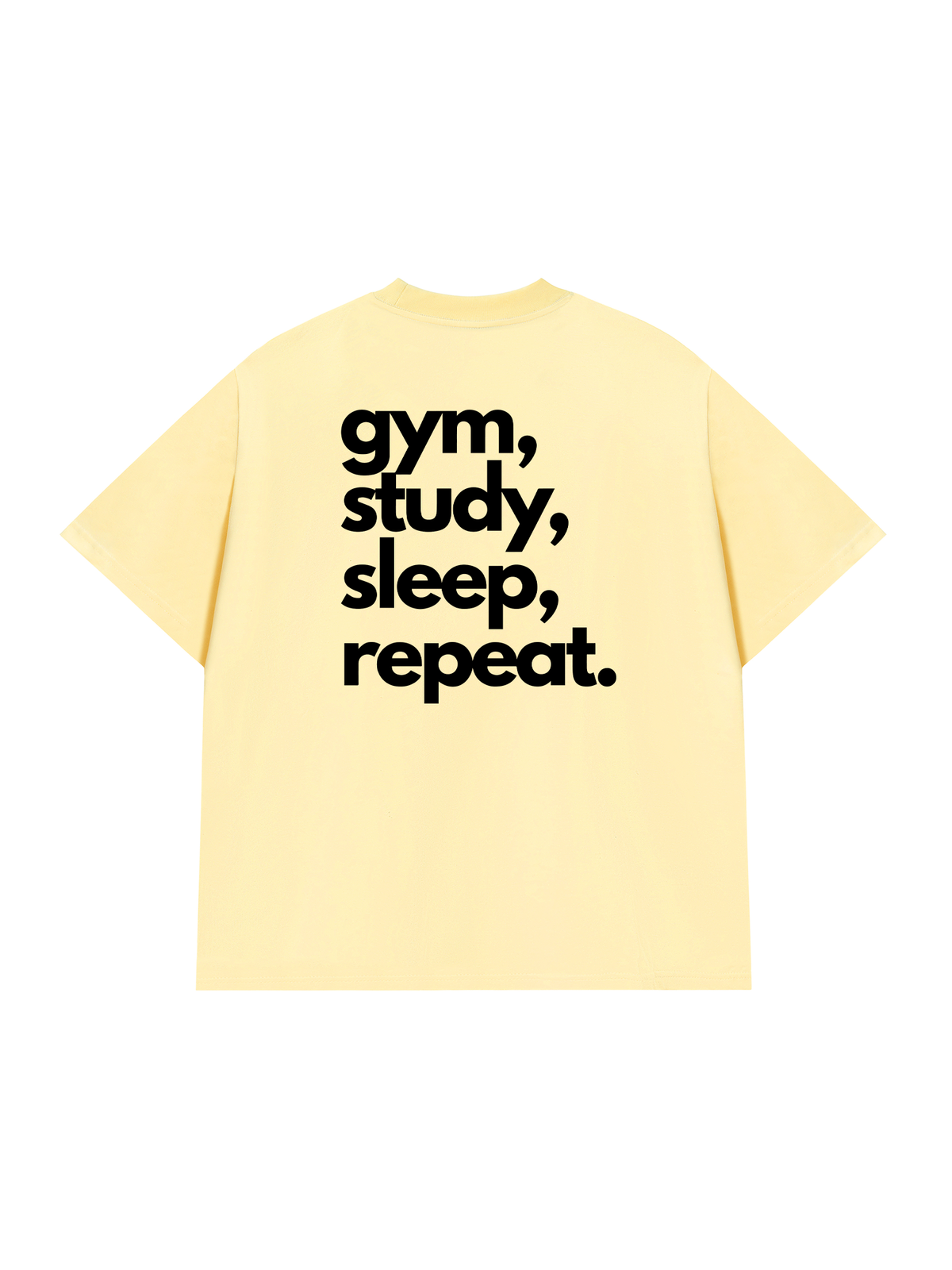 Áo Thun Relaxed Fit Gym Study Sleep Repeat