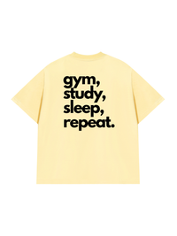 Áo Thun Relaxed Fit Gym Study Sleep Repeat