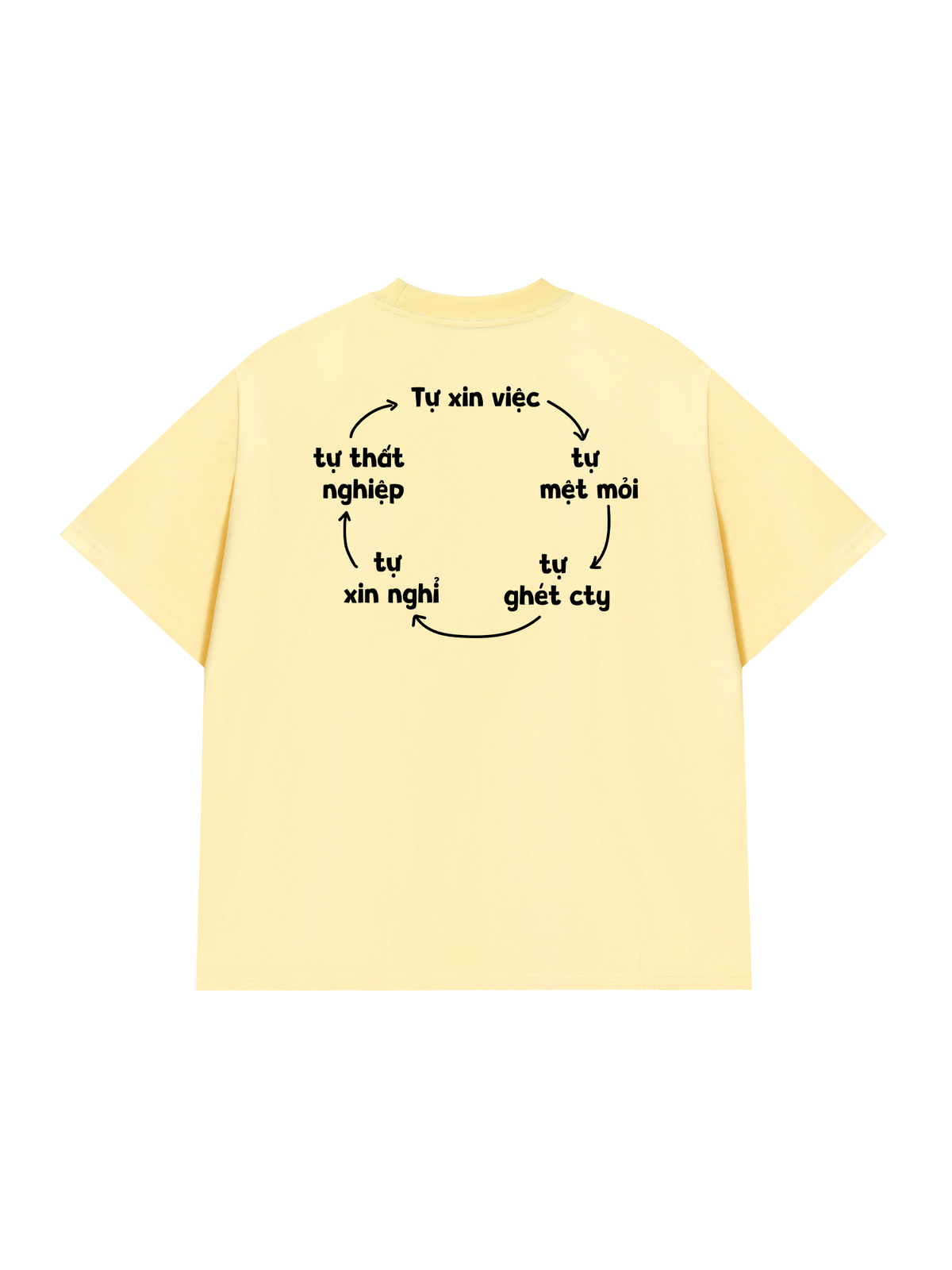 Áo Thun Relaxed Fit Tự Xin Việc Tự Mệt Mỏi