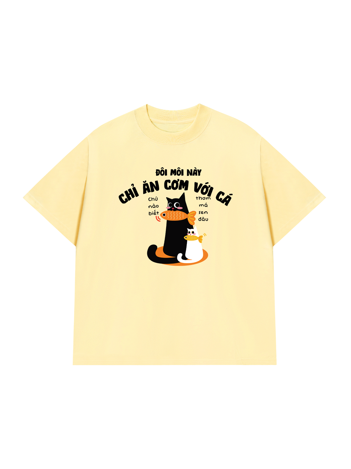 Áo Thun Relaxed Fit Đôi Môi Này Chỉ Ăn Cơm Với Cá
