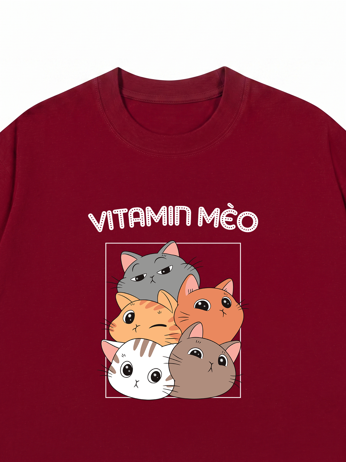 Áo Thun Relaxed Fit Vitamin Mèo
