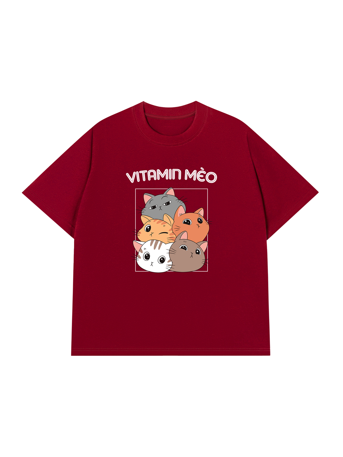 Áo Thun Relaxed Fit Vitamin Mèo