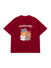 Áo Thun Relaxed Fit Vitamin Mèo