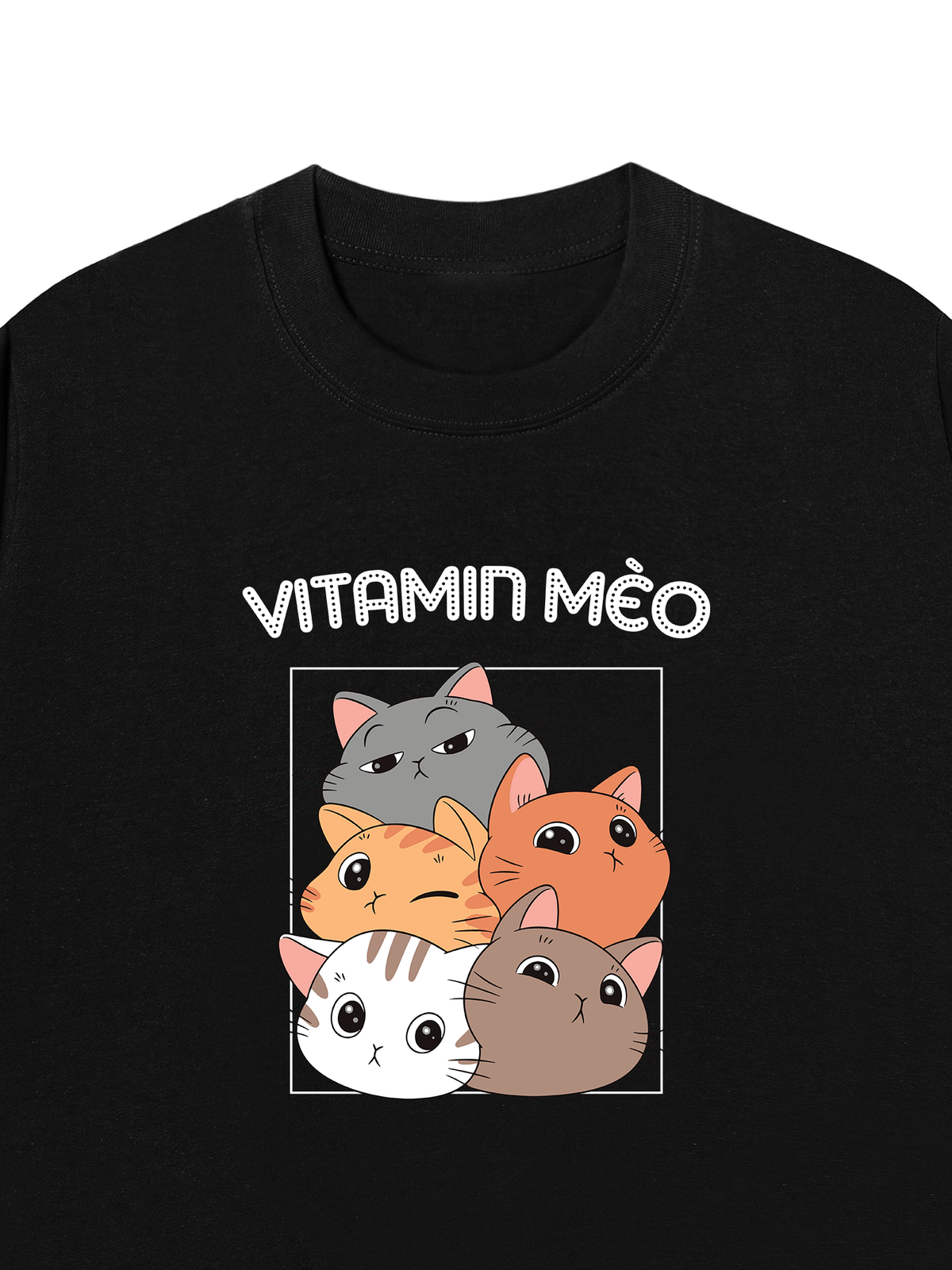 Áo Thun Relaxed Fit Vitamin Mèo