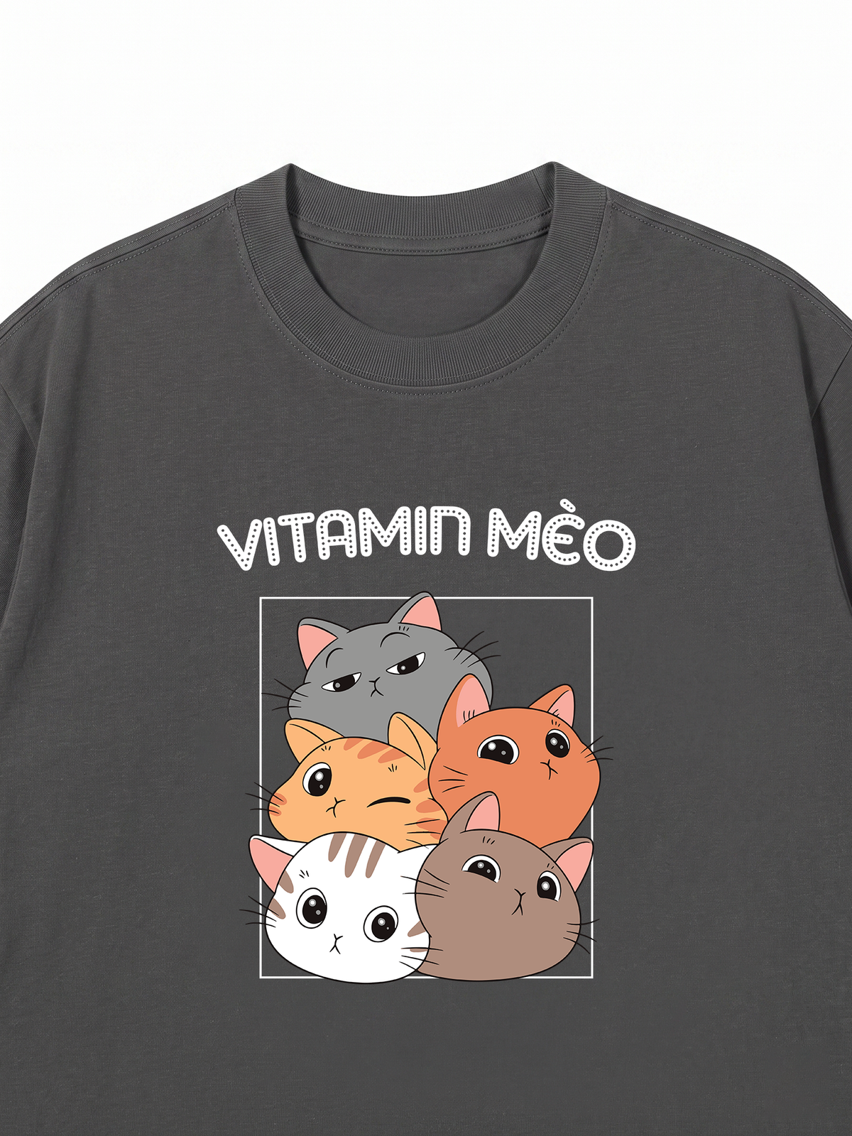 Áo Thun Relaxed Fit Vitamin Mèo