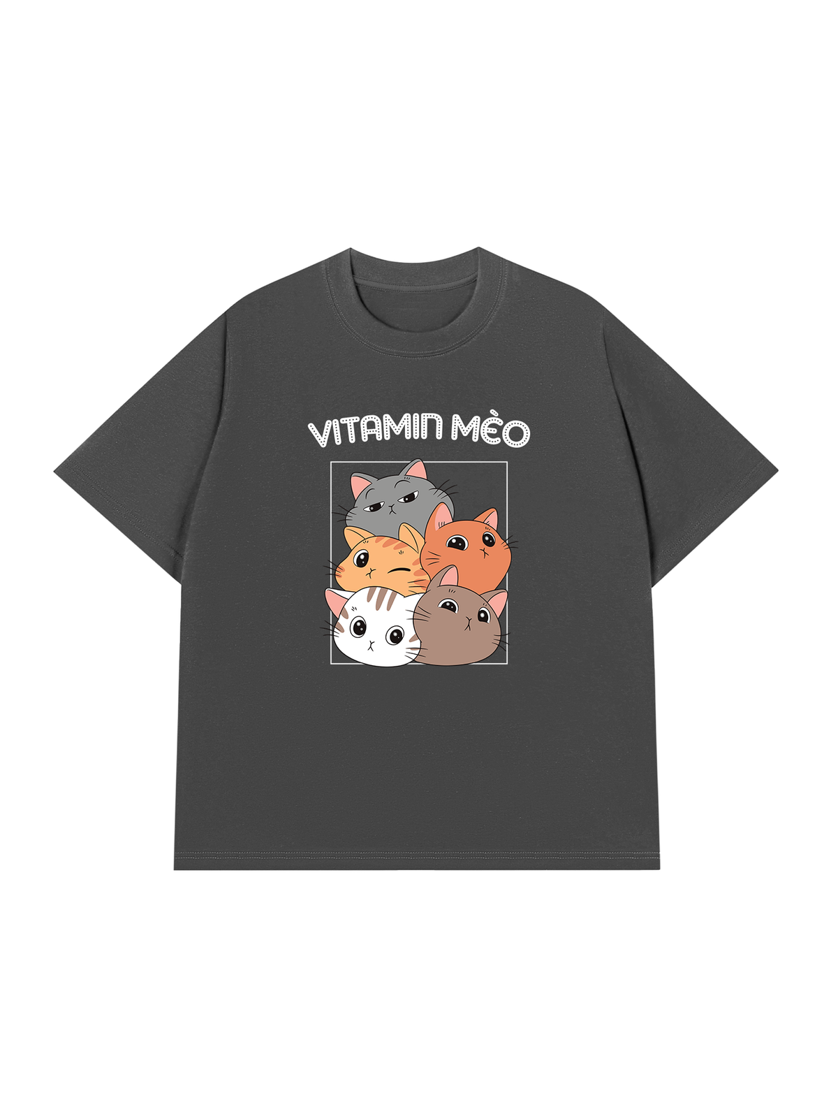 Áo Thun Relaxed Fit Vitamin Mèo