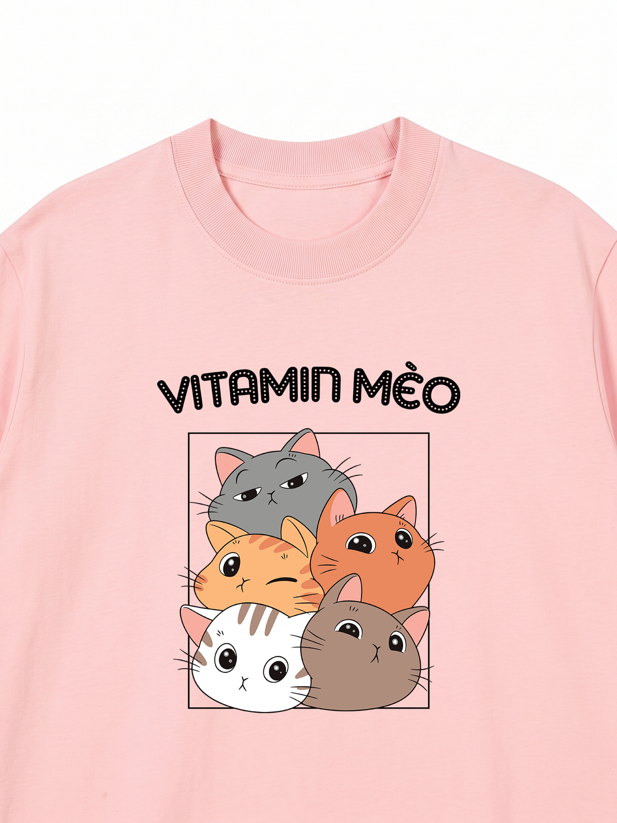 Áo Thun Relaxed Fit Vitamin Mèo