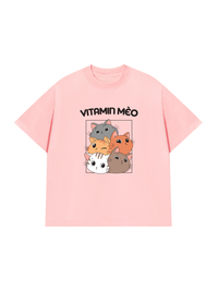 Áo Thun Relaxed Fit Vitamin Mèo