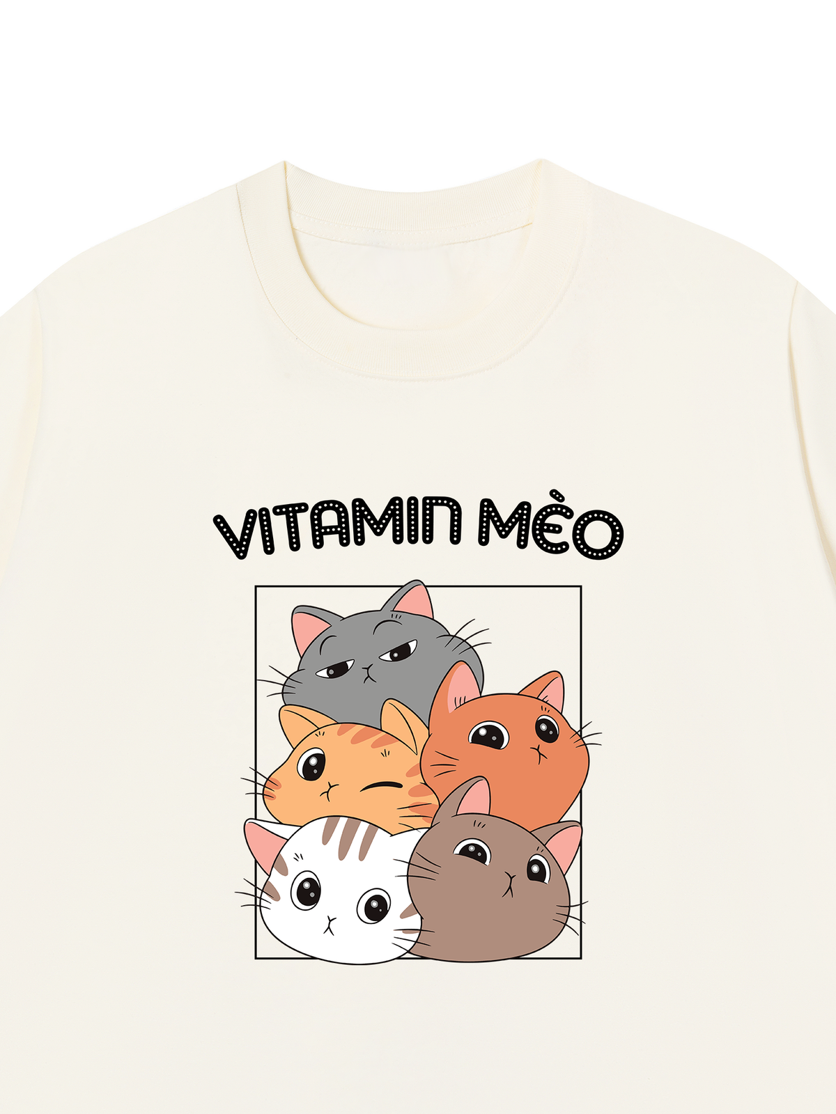 Áo Thun Relaxed Fit Vitamin Mèo
