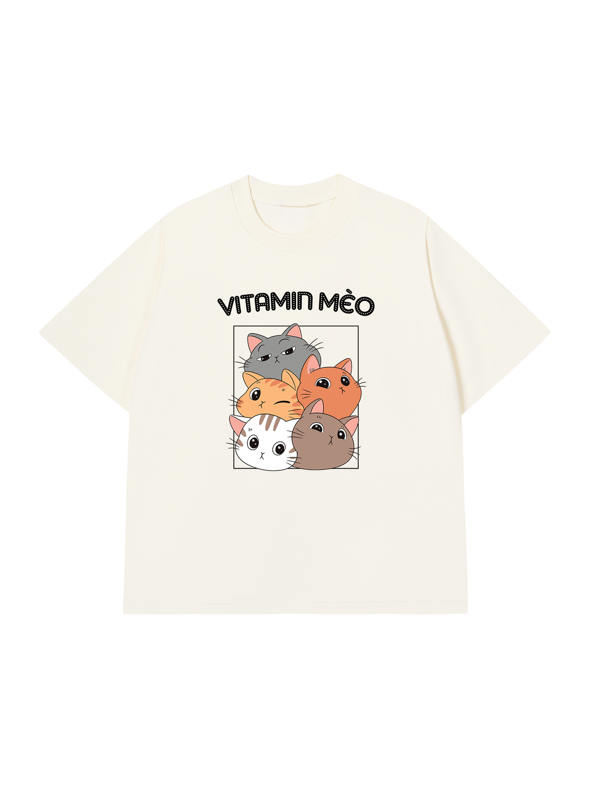 Áo Thun Relaxed Fit Vitamin Mèo