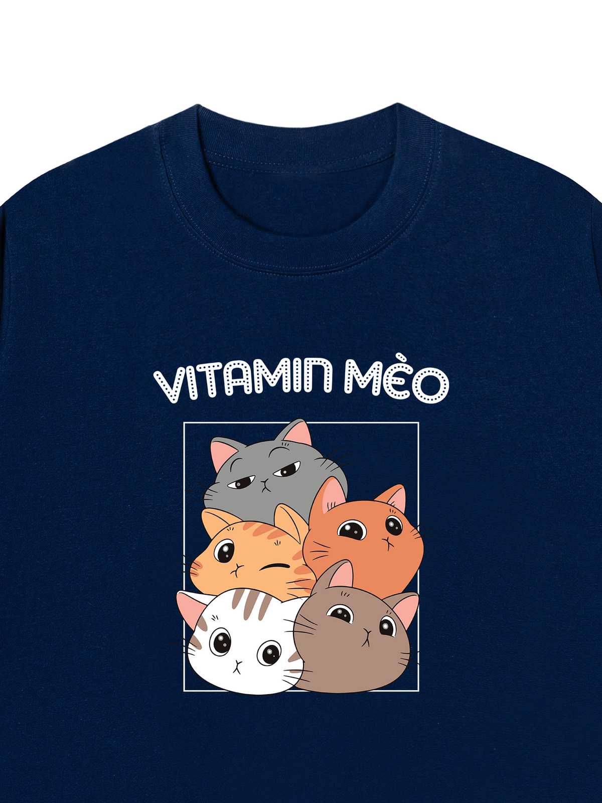 Áo Thun Relaxed Fit Vitamin Mèo