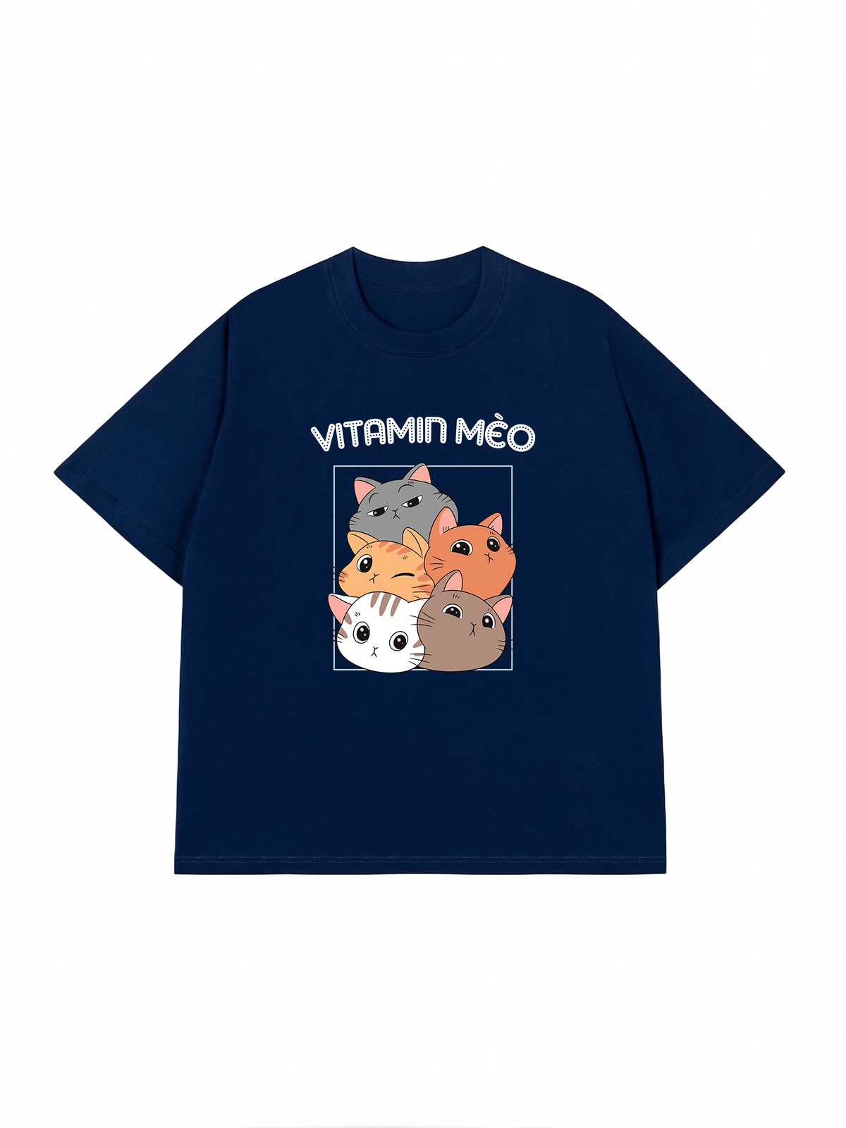 Áo Thun Relaxed Fit Vitamin Mèo
