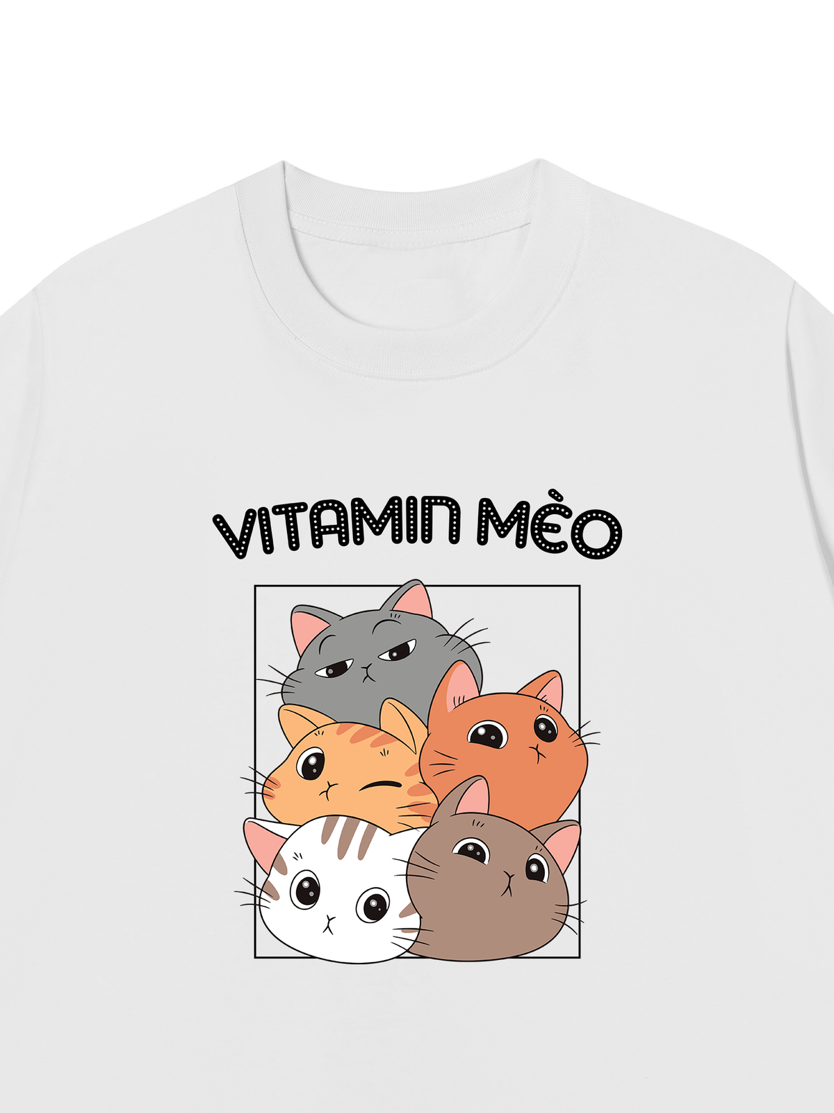 Áo Thun Relaxed Fit Vitamin Mèo