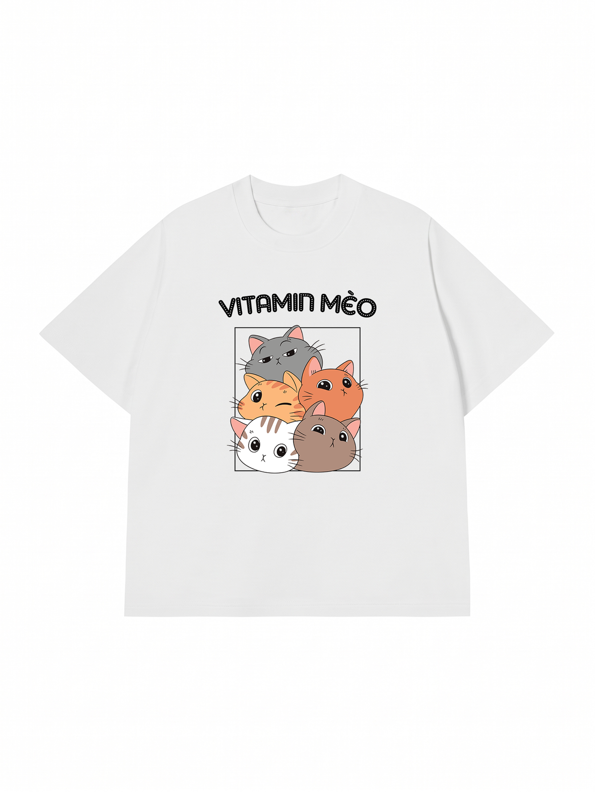 Áo Thun Relaxed Fit Vitamin Mèo