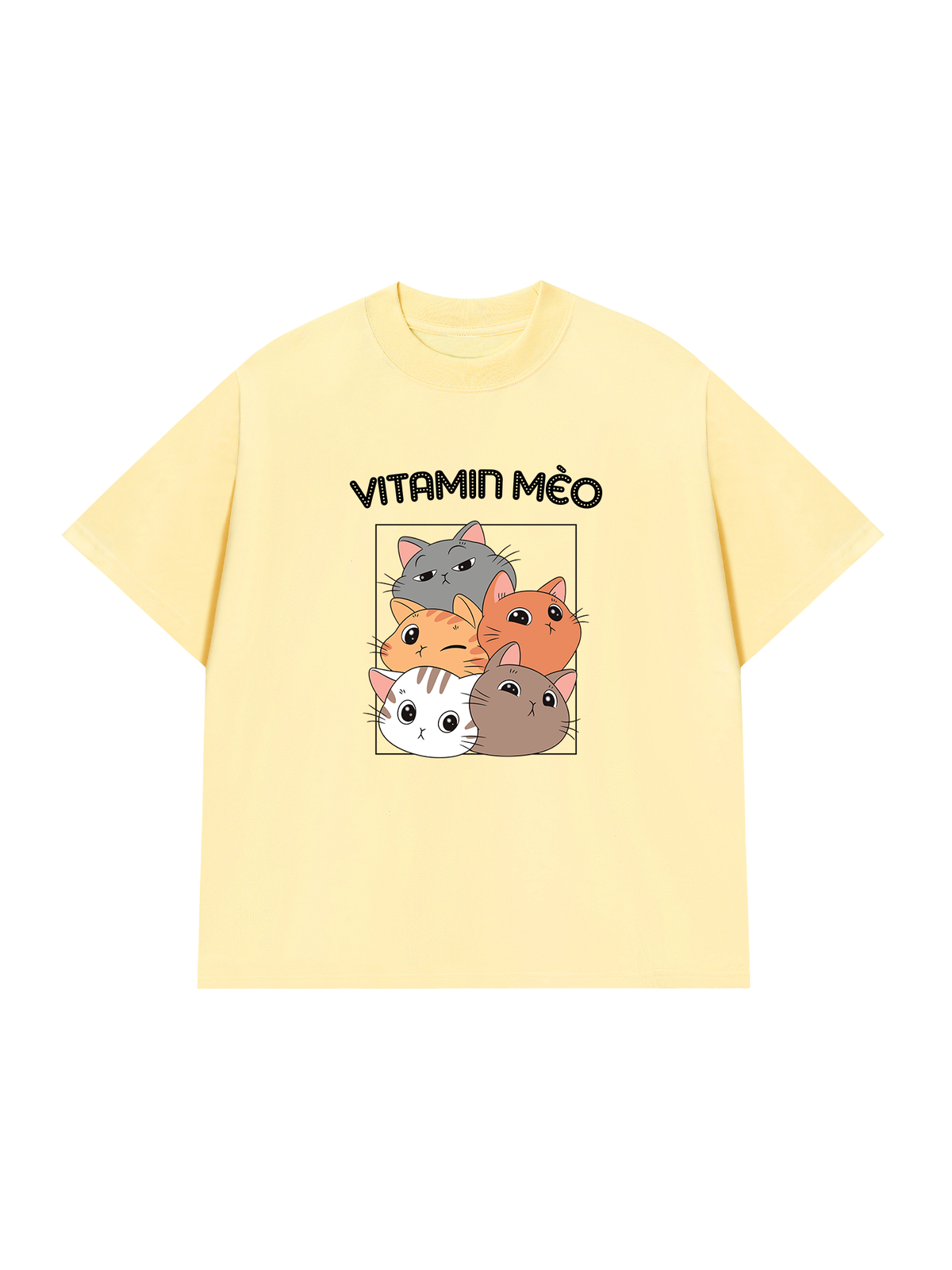 Áo Thun Relaxed Fit Vitamin Mèo