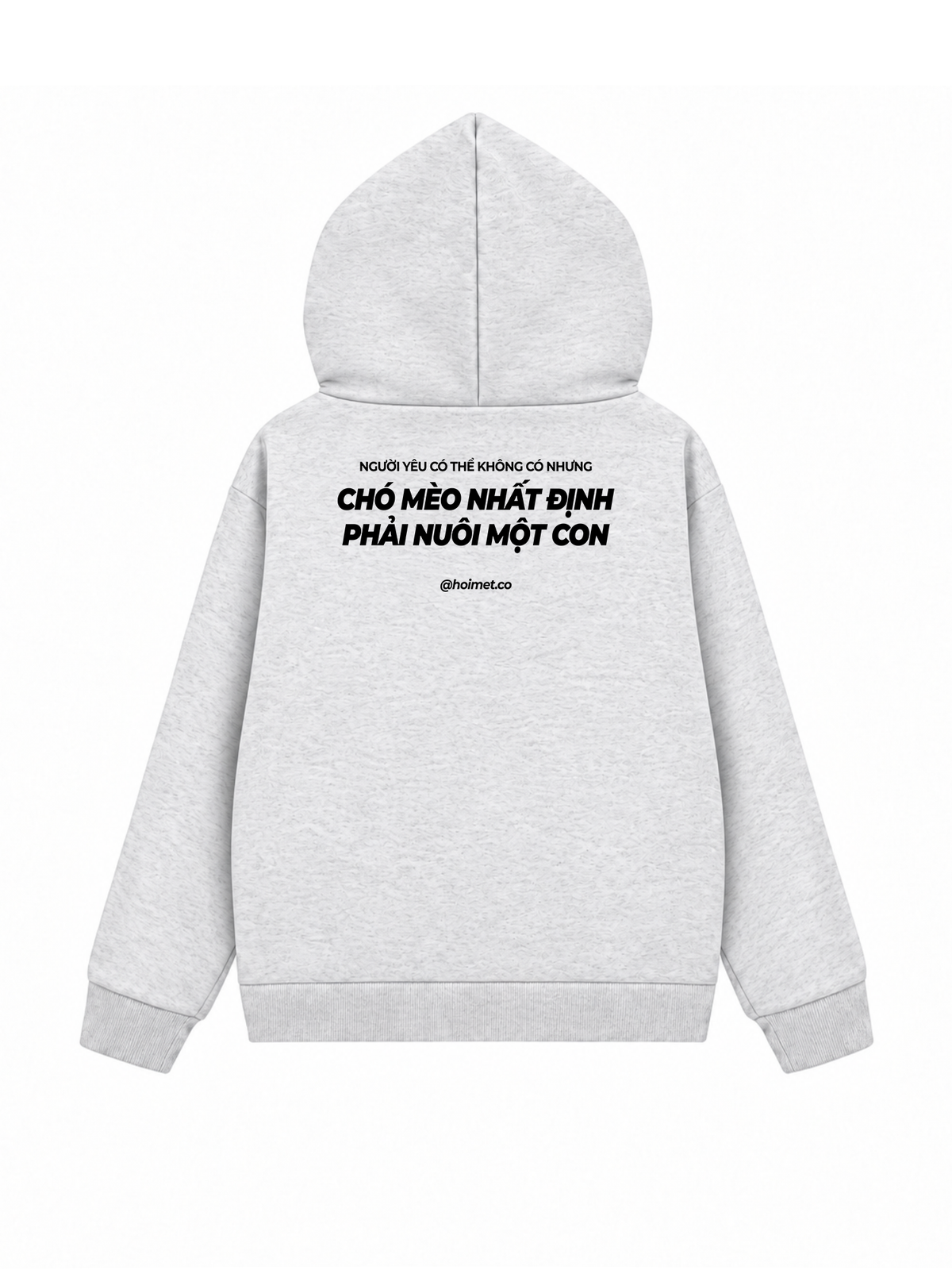 Áo Hoodie Zip Nỉ Hai Da Phải Nuôi Chó Mèo