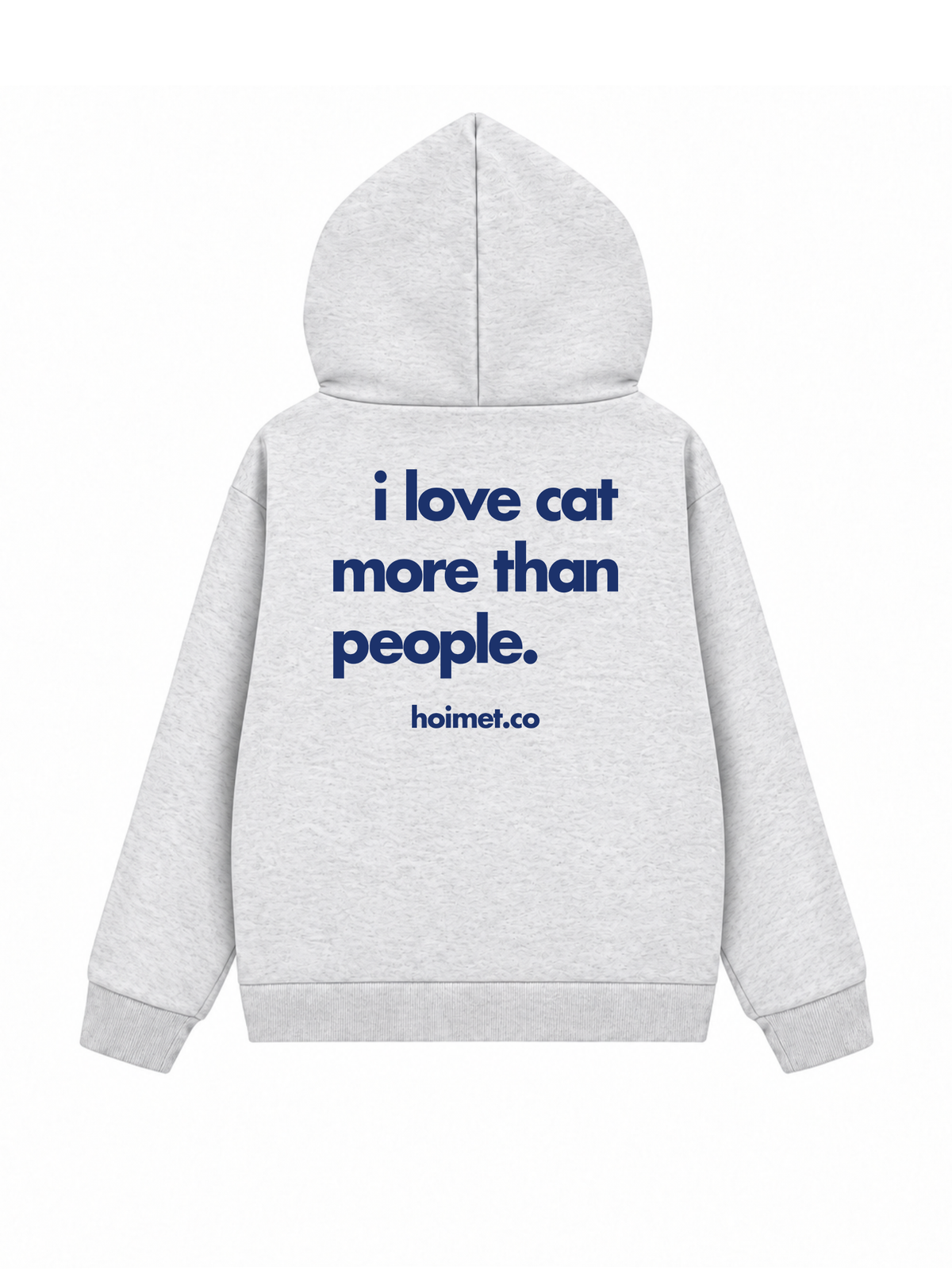 Áo Hoodie Zip Nỉ Hai Da I Love Cat