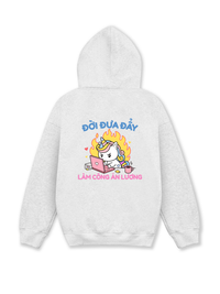 Áo Hoodie Nỉ Hai Da Công Chúa Làm Công Ăn Lương